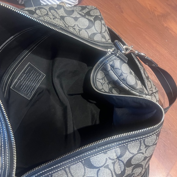 Coach Signature Coated Canvas Heritage Stripe Duffle Bag - Picture 4 of 8